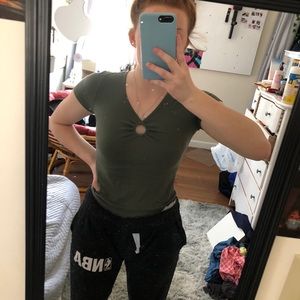 Green hollister shirt